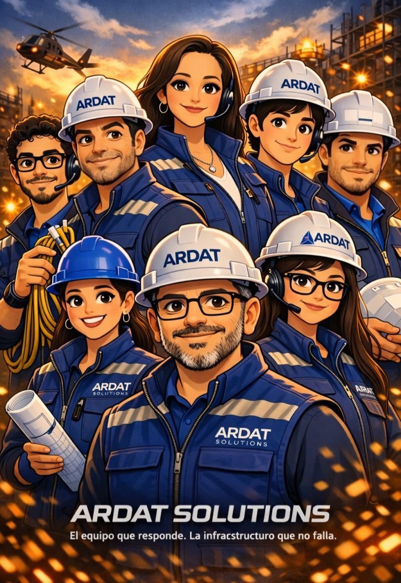 Equipo Ardat en instalación de redes