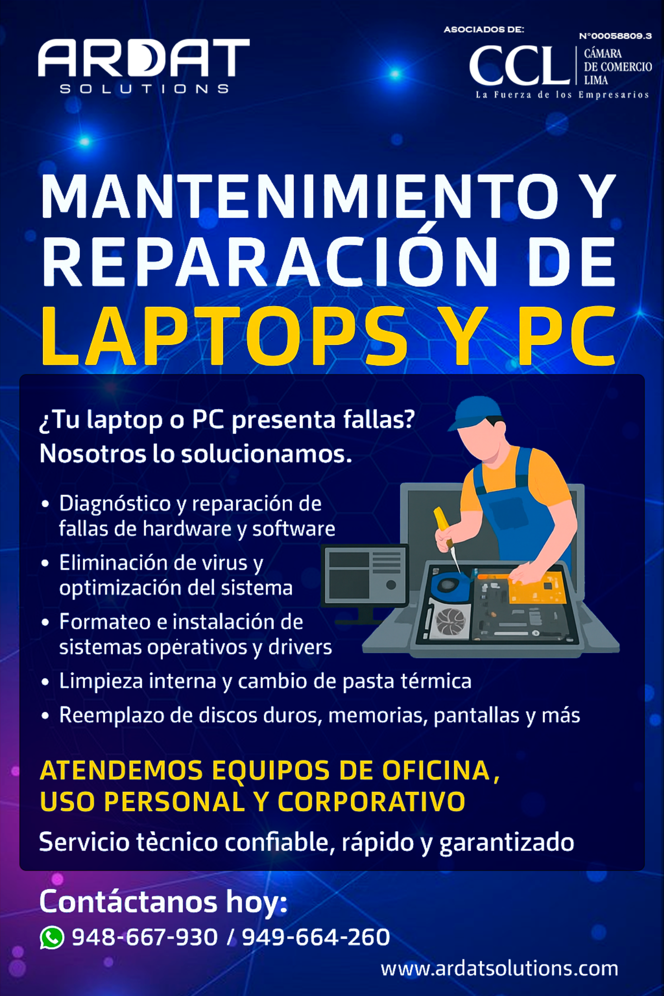 Mantenimiento laptops Lima